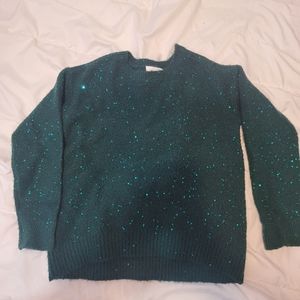 Green sparkle sweater